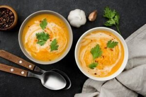 creamy carrot and cauliflower soup