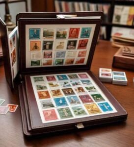 Building a stamp album with rare stamps